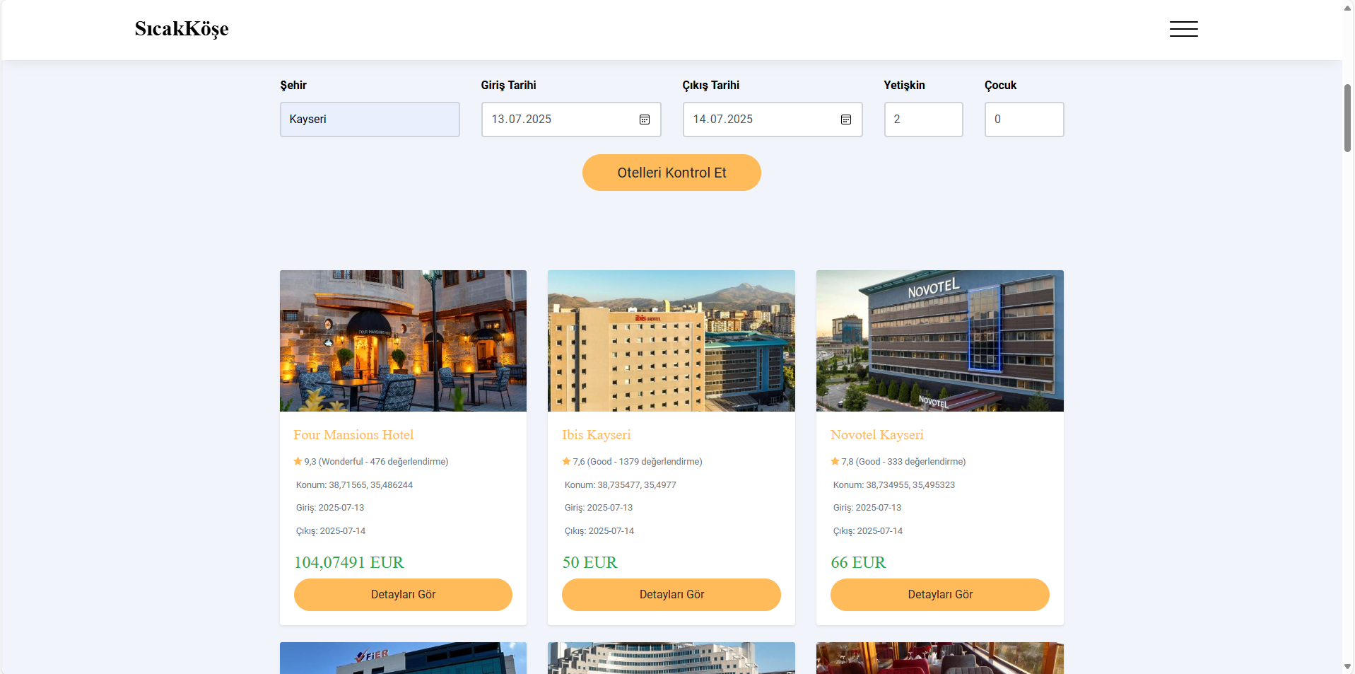 Booking.com API Entegrasyonlu Otel Arama ve Listeleme Uygulaması | ASP.NET Core 8