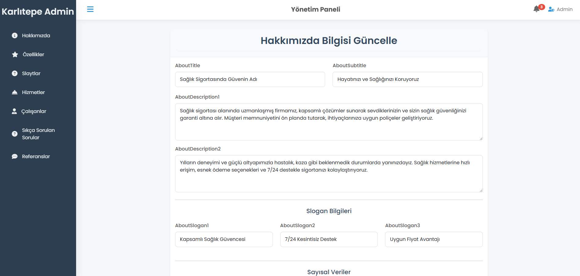 InsuranceWebAIProject – Yapay Zekâ Destekli Sigorta Platformu (.NET MVC & AI Entegrasyonları)
