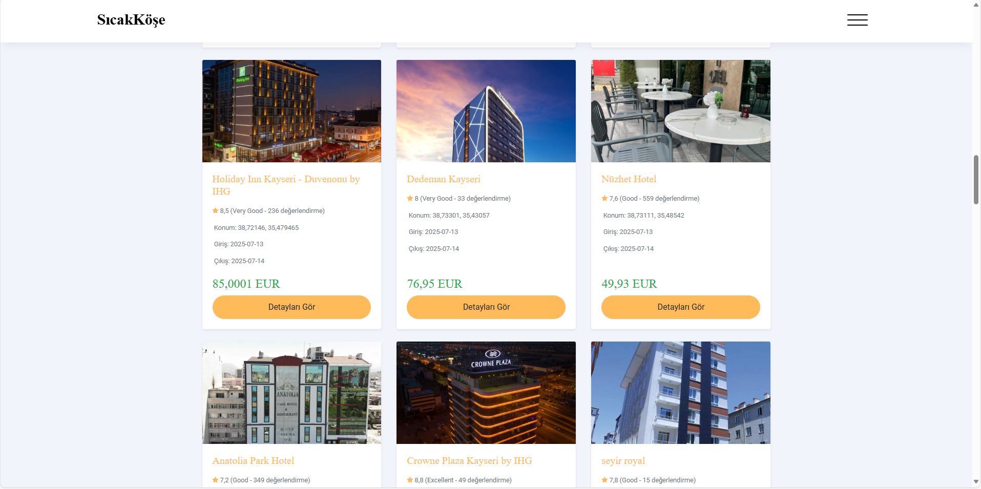 Booking.com API Entegrasyonlu Otel Arama ve Listeleme Uygulaması | ASP.NET Core 8