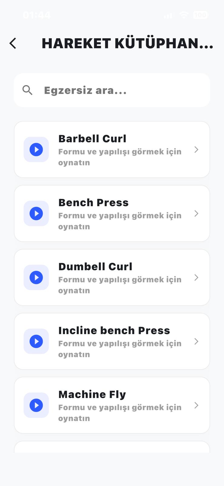 Fitbar Mobil Fitness Ekosistemi Android/IOS
