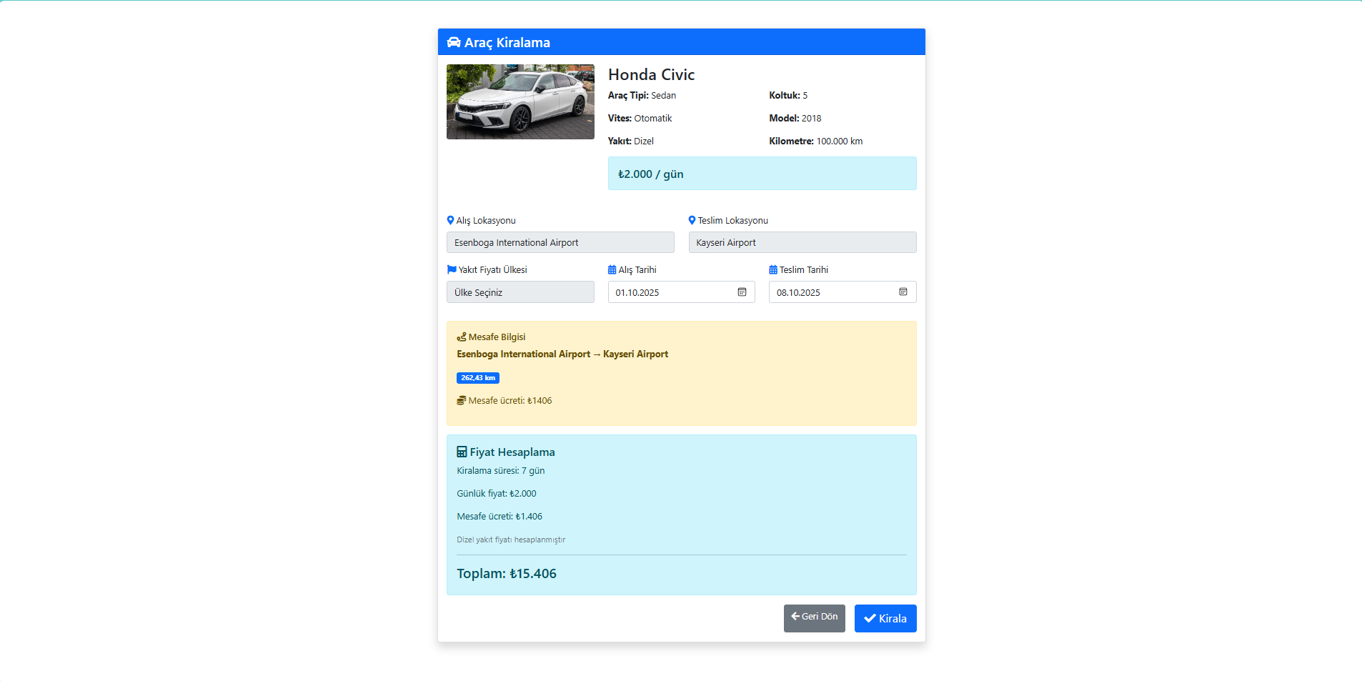 CQRS Rent A Car Project