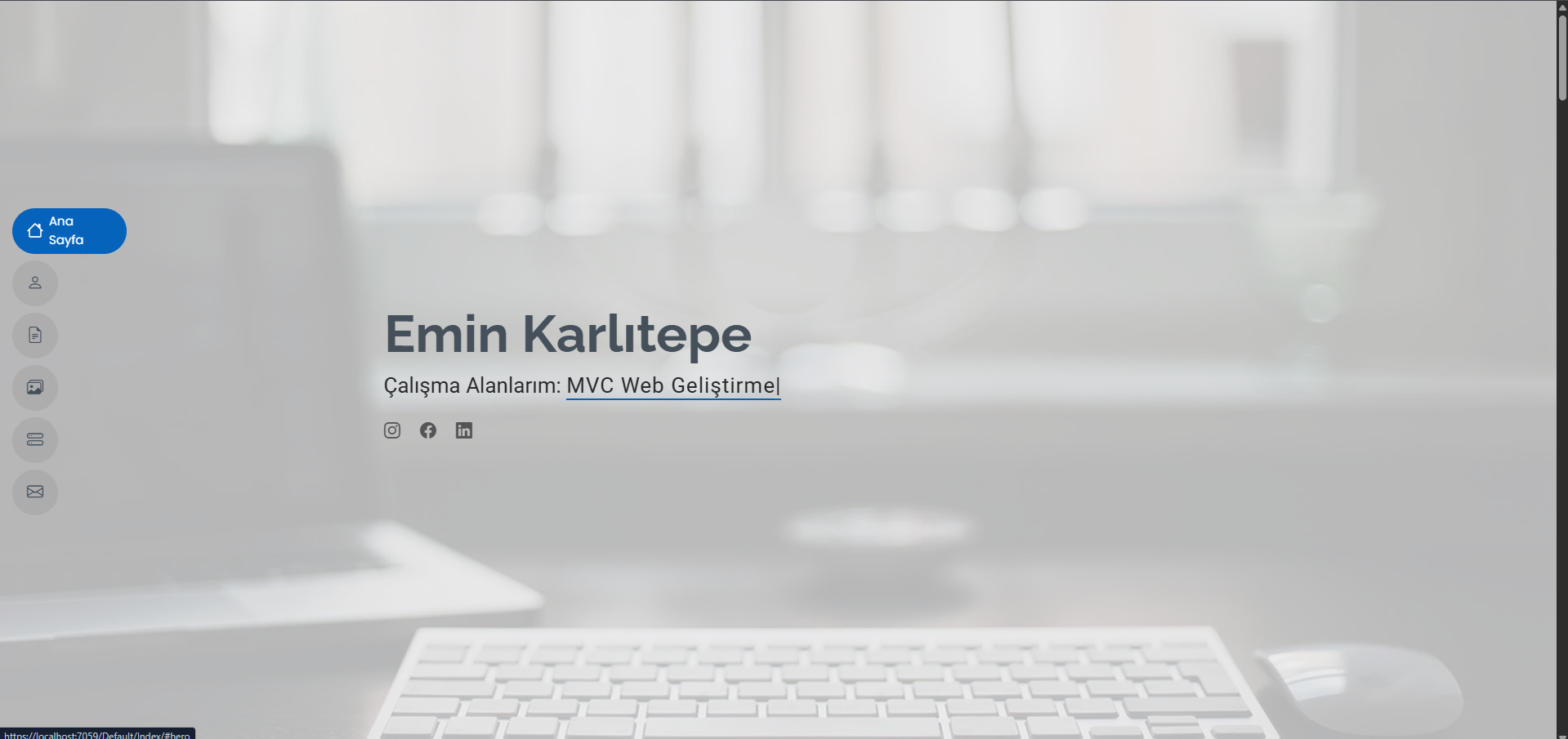 Kişisel Portfolyo Projesi – ASP.NET Core 6.0 ile Dinamik Web Sitesi